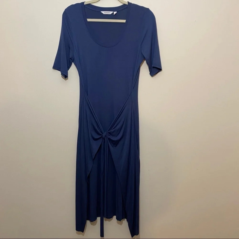 ATHLETA In A Twist Tie Front Short Sleeve Dress M
